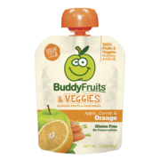 Buddy Fruits Blended Fruit & Vegetable Pouch, Carrot & Orange, PK18 2812154